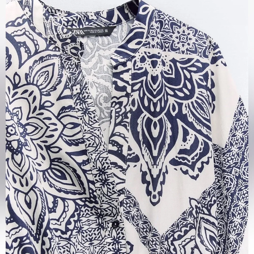Zara Printed Mini Dress NWT - Picture 3 of 6